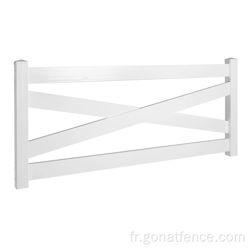 Durables Crossbuck White Vinyl Ranch Rail Horse Clôture